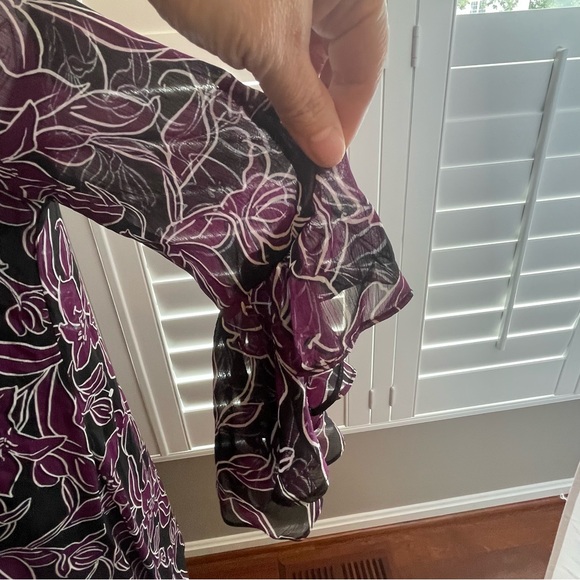 Calvin Klein Purple and Black Floral Dress - Picture 5 of 8